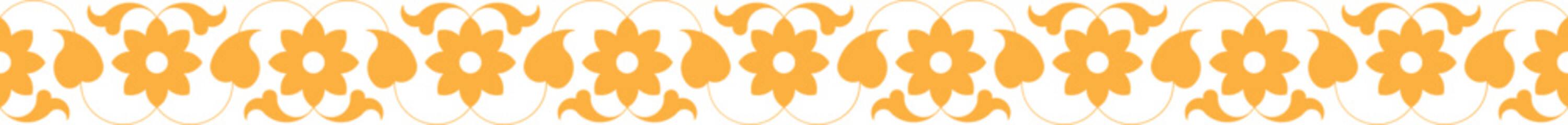 Indian Traditional Floral Decorative Border