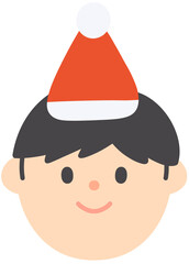 Cute Character with Santa Hat