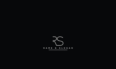 RS, SR, R, S Abstract Letters Logo Monogram