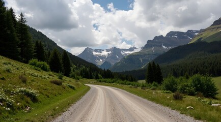 Fototapeta premium mountain road in the alps