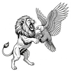 eagle and lion