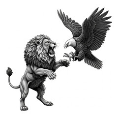 eagle and lion