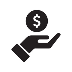 hand holding dollar sign