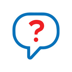 question mark speech bubble icon