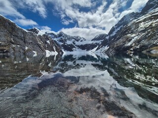 mountain lake in the alps