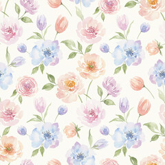 Seamless Watercolor and Hand-drawn Pattern Collection – Animals & Floral Elegant Designs