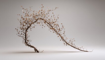 Abstract sculpted autumnal tree