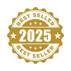 2025 Best Seller Award Badge Design, 2025 Best Seller vector Stamp