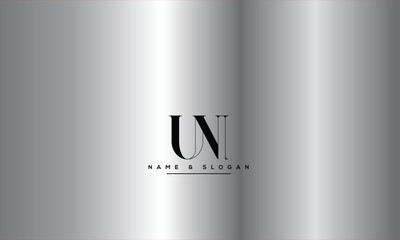 UN, NU, U, N Abstract Letters Logo Monogram