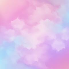 Dreamy pastel sky with clouds background