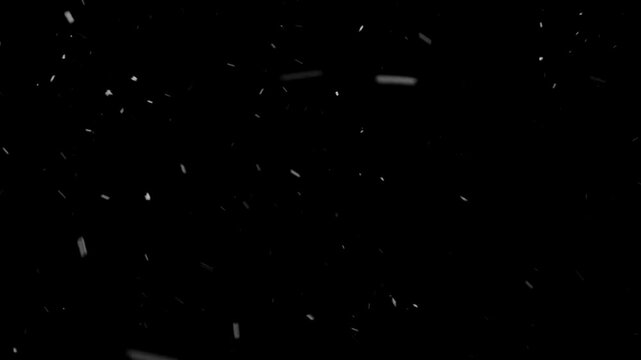 The white snow in black background.