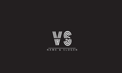 VS, SV, V, S Abstract Letters Logo Monogram