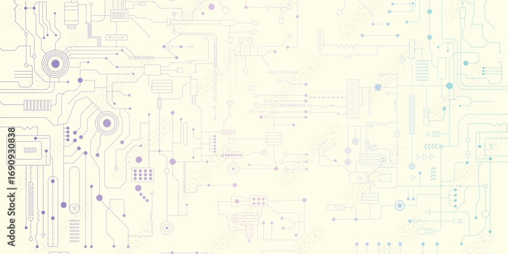 Poster futuristic technology background with digital data network. vector
