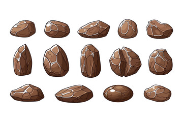 Cartoon Game Asset Rock Elements