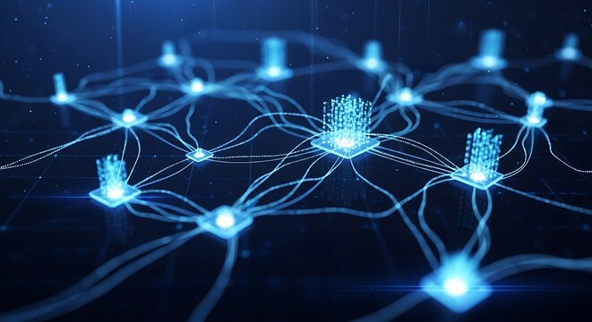 Neural Network Connections Technology. - Powered by Adobe