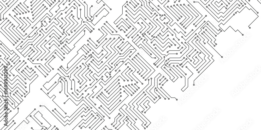 Poster modern network technology background with virtual connections.