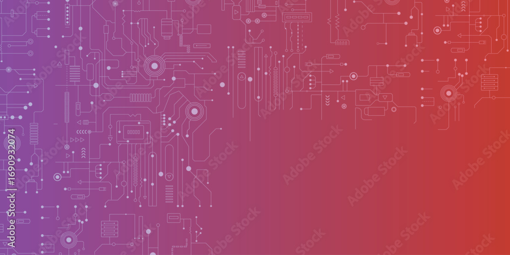 Poster cyber technology background with binary code and light effects. vector illustration