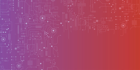 Cyber Technology Background with Binary Code and Light Effects. Vector illustration