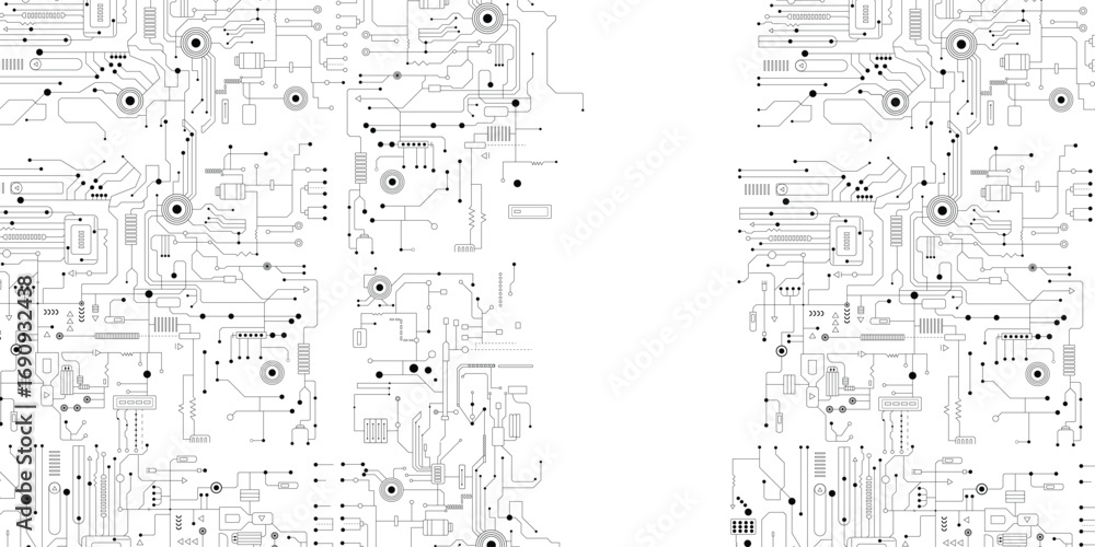 Poster futuristic digital technology background with data network
