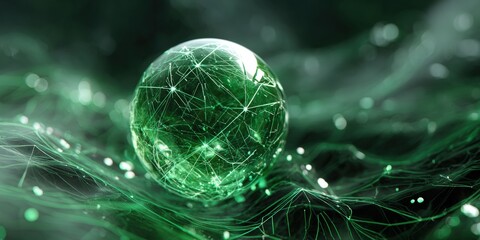 Abstract digital globe, network design