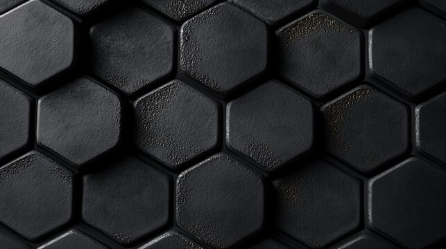 A textured, dark abstract background of interlocking octagonal and square tiles.

