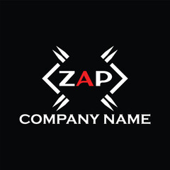 ZAP letter logo, ZAP letter logo design, ZAP monogram logo, ZAP corporate logo, ZAP creative logo