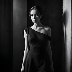 Random photo effects: elegance in the shadows, poise in black. Sophisticated vocabulary..