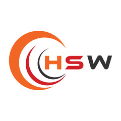 HSW letter design. HSW letter technology logo design. HSW Monogram logo design for an entrepreneur and business.