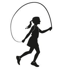 Fototapeta premium Girl skipping rope