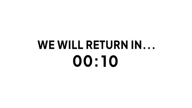 Countdown timer 21 seconds animation. Countdown timer number.