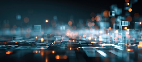 Abstract digital cityscape