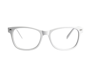 Fototapeta premium Pair of white, rectangular eyeglasses (1)