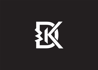 DK logo design vector template