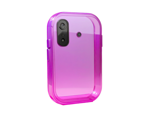 Pink phone case, protective, clear, gradient (1)
