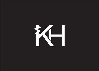 KH logo design vector template