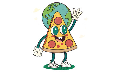 World Peace Pizza Cartoon