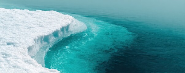 Fototapeta premium Glacial ice meets turquoise water