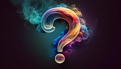 abstract question mark formed by smoke