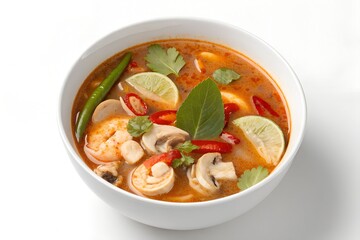 Tomyam soup with shrimp
