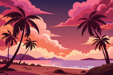 palm trees on the beach