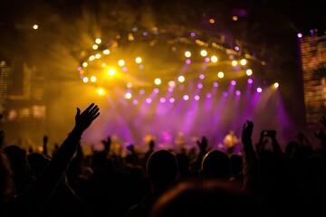 Concert crowd raising hands (1)