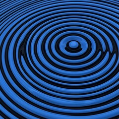 Obraz premium Abstract Blue Circular Ripples.