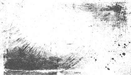 Textured grunge background with dark splatters and brush strokes vector