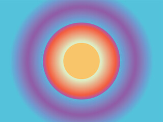 Abstract Concentric Circles Gradient Background | Soft Orange, Purple, and Blue Rings Design for Wallpaper, Presentation Templates, and Calming Visuals