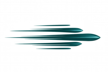 Teal speed lines streaming across transparent backdrop, creating dynamic visual motion effect