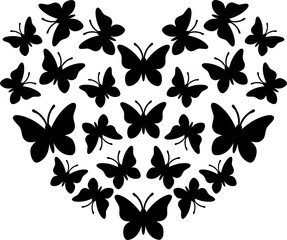 heart with butterflies