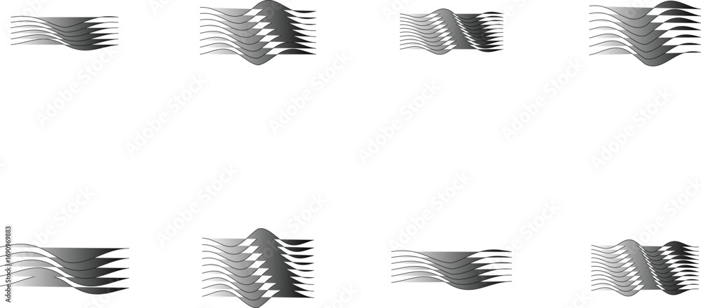 Poster abstract geometric pattern of stacked gray shapes | repeating design element for backgrounds, textur