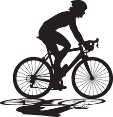 Obraz premium silhouette of a cyclist