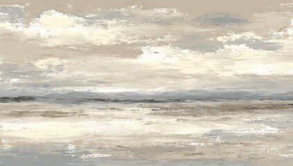 Fototapeta premium A serene landscape painting of muted colors