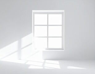 Fototapeta premium Minimal White Window with Shadow